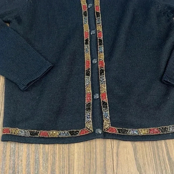 Alfred Dunner Women’s Petite Small Black Sweater - Picture 5 of 9